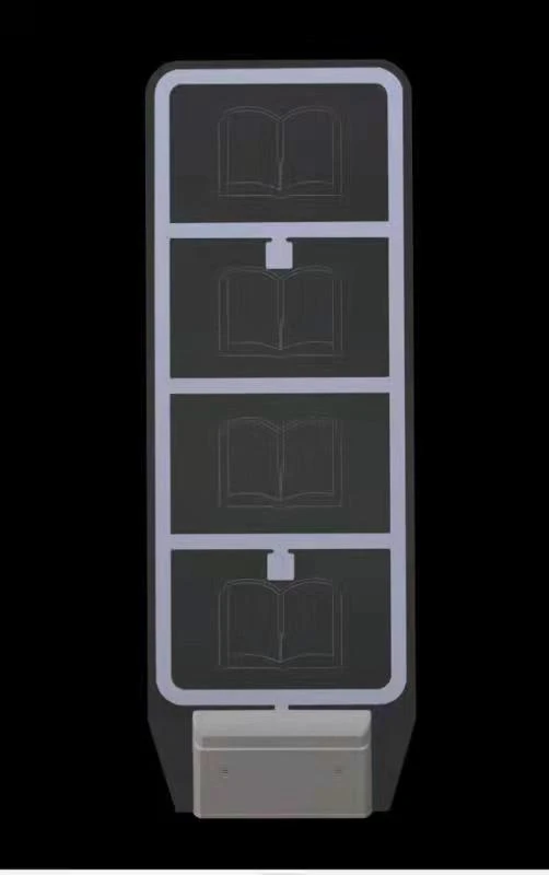 Itin plati ir itin toli akrilo bibliotekos apsaugos nuo vagystės sistema